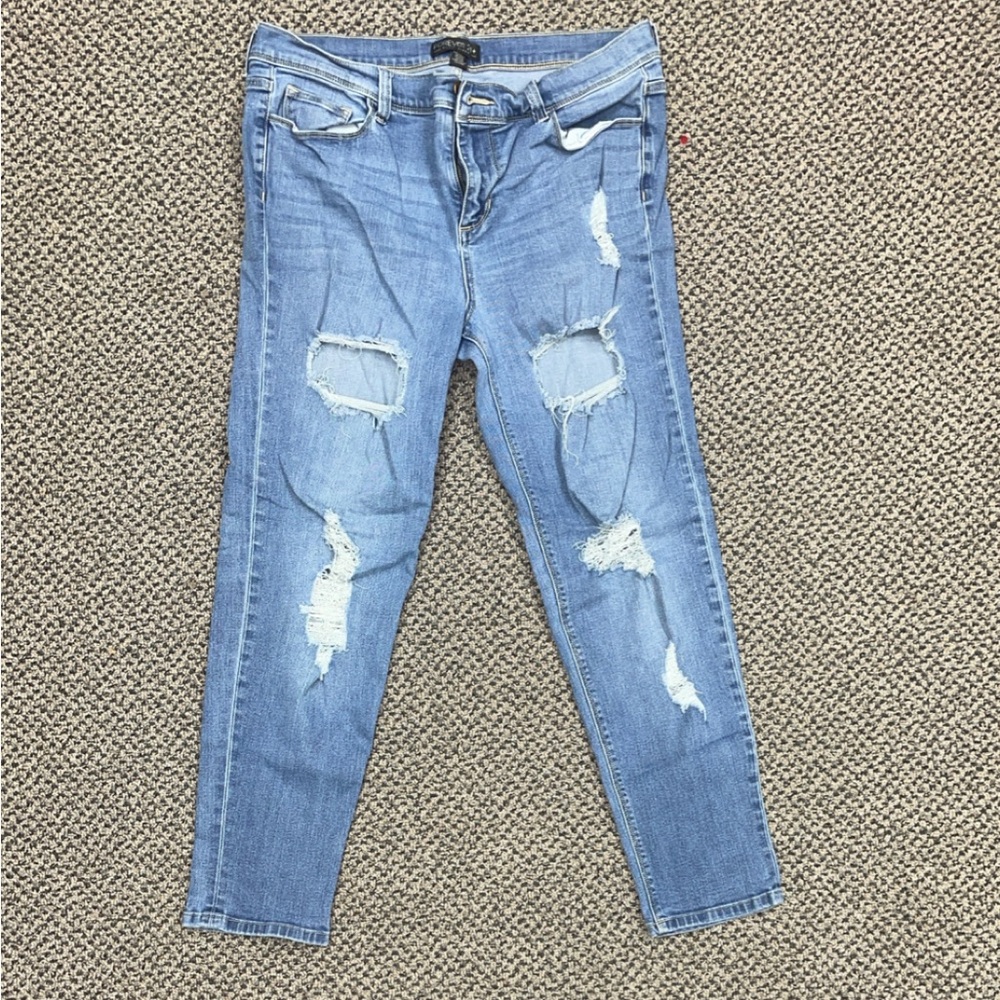 Forever21 Plus Distressed Skinny Jeans